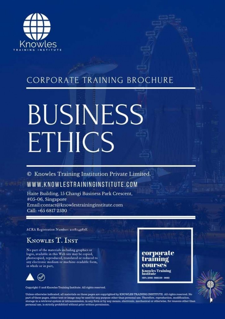 Business Ethics Training Course in Luxembourg Brochure