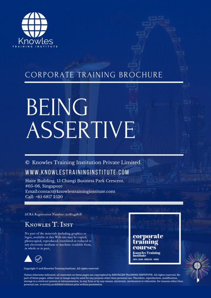 Course Brochure For Being Assertive Training Course in Luxembourg