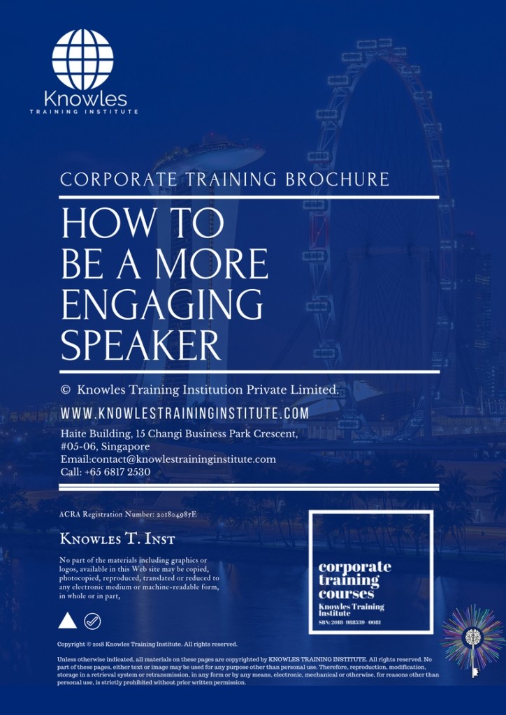 Course Brochure For How To Be A More Engaging Speaker Course in Luxembourg