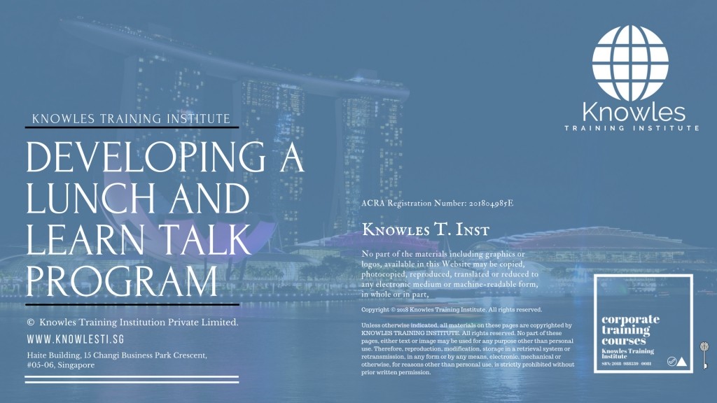 Developing A Lunch And Learn Talk Program Course in Luxembourg