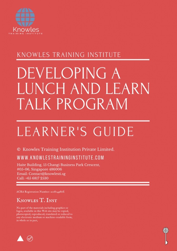 Developing A Lunch And Learn Talk Program Training Course in Luxembourg Learner’s Guide