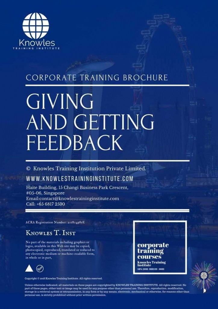 Giving And Getting Feedback Training Course in Luxembourg Brochure