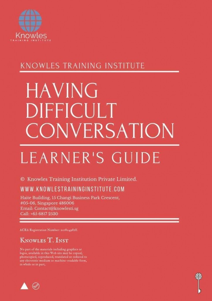 Having Difficult Conversation Training Course in Luxembourg Learner_s Guide