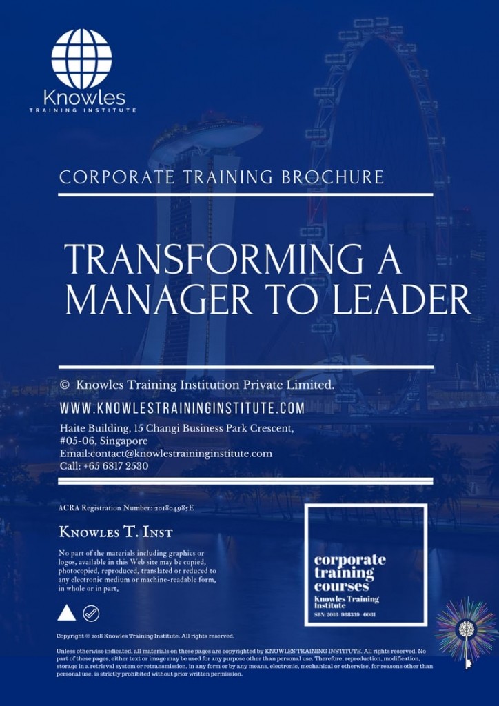Transforming A Manager To Leader Training Course in Luxembourg Brochure