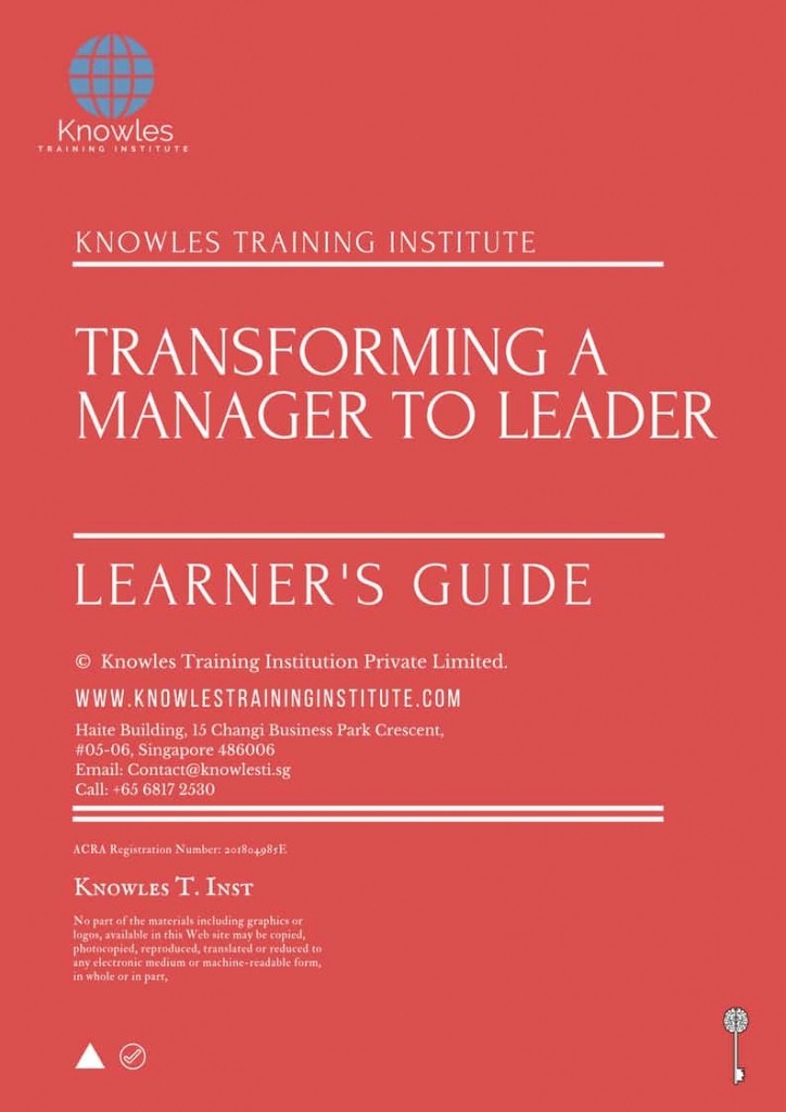 Transforming A Manager To Leader Training Course in Luxembourg Learner’s Guide