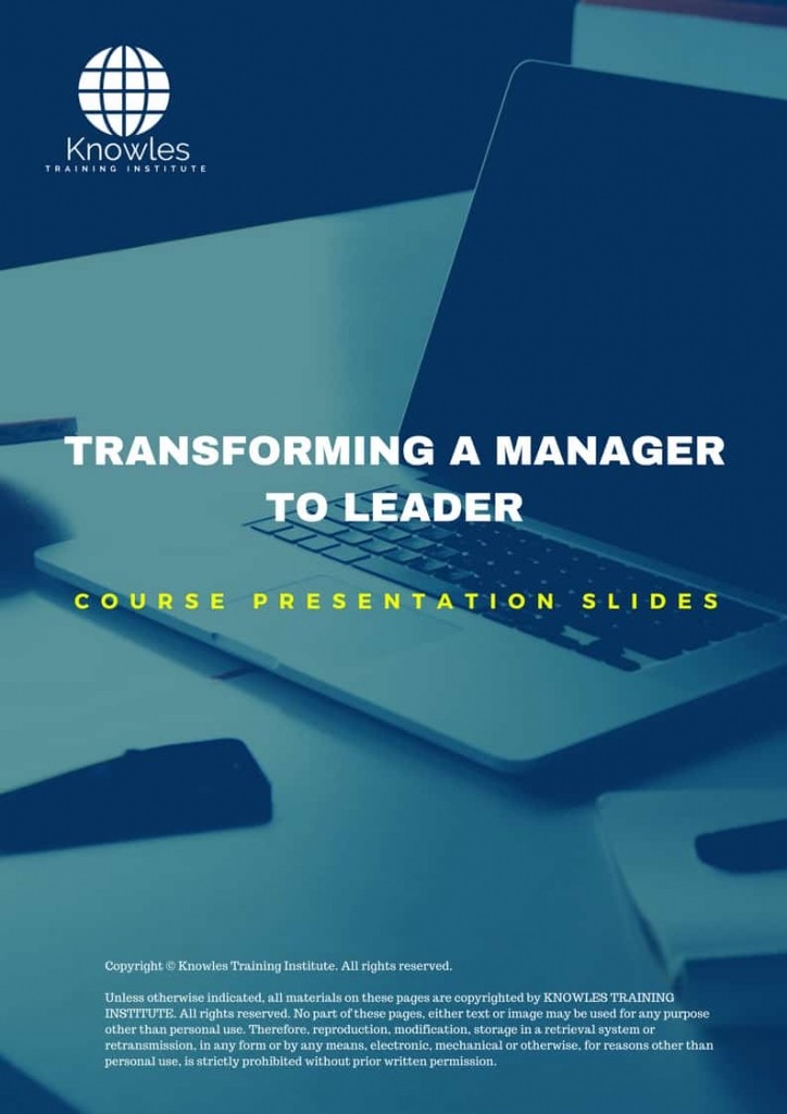 Transforming A Manager To Leader Training Course in Luxembourg Presentation Slides